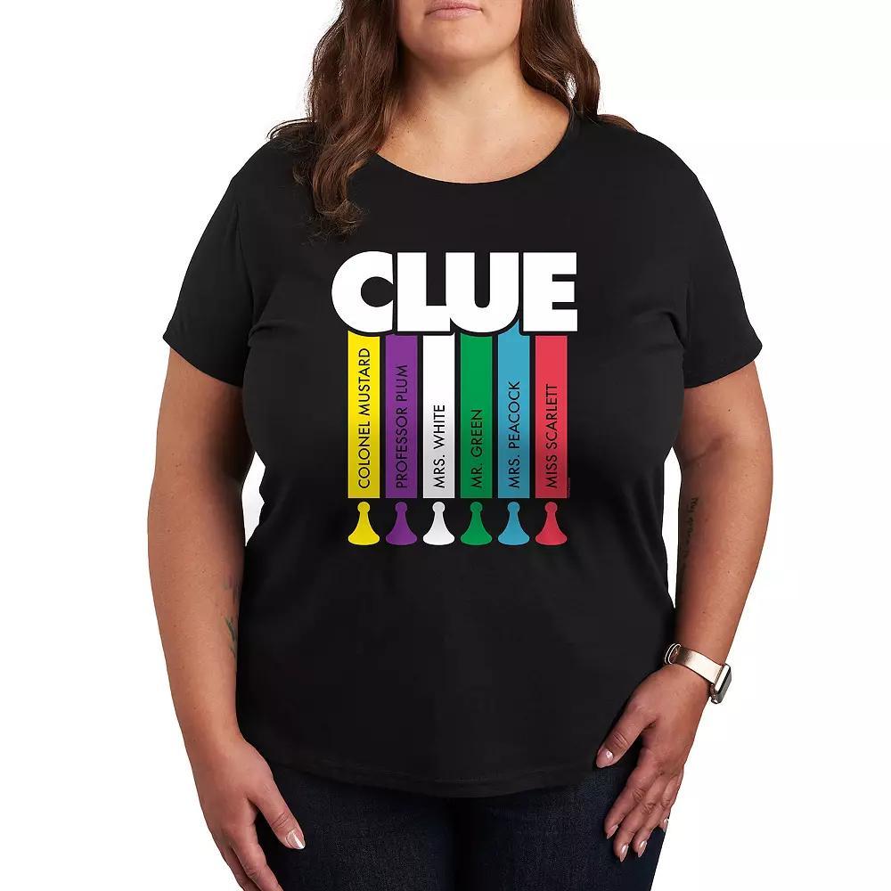 Plus Clue Logo Characters Graphic Tee, Women's, Size: 2XL, Black Product Image