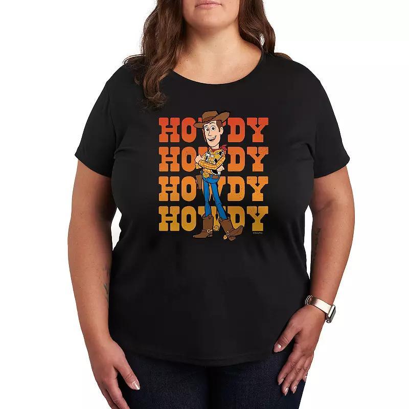 Disney / Pixar's Toy Story Woody Plus Howdy Graphic Tee, Women's, Size: 1XL, Black Product Image