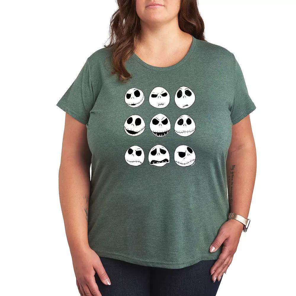 Disney's Nightmare Before Christmas Plus Jack Faces Graphic Tee, Women's,  Product Image