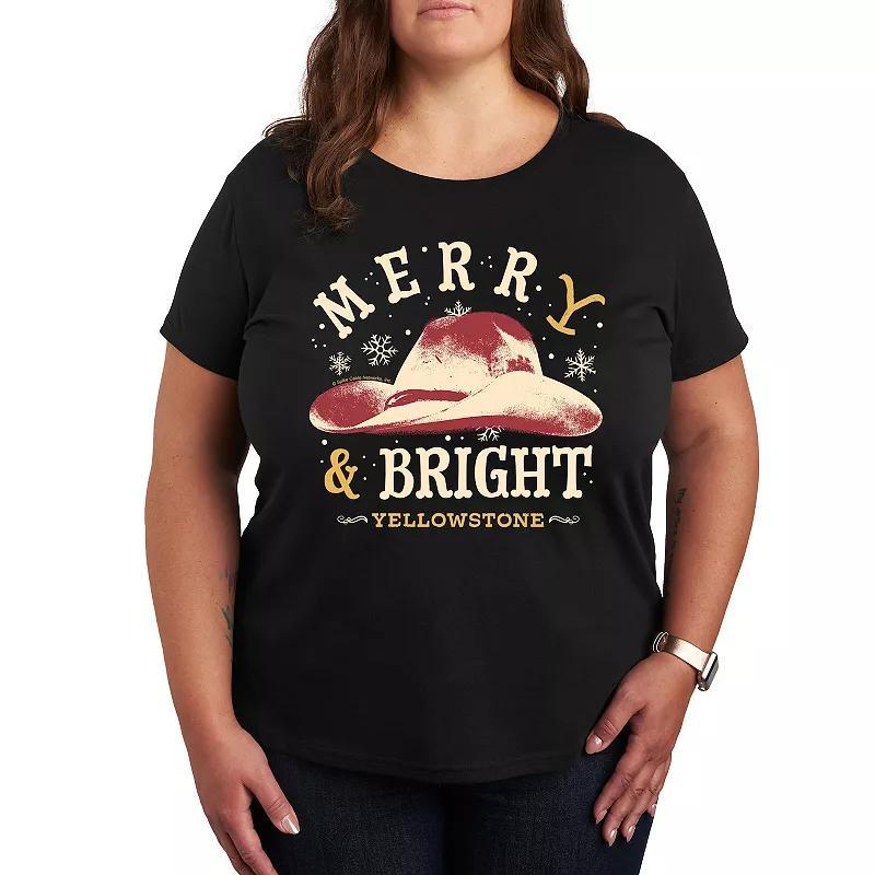 Plus Size Yellowstone Merry & Bright Graphic Tee, Womens Product Image