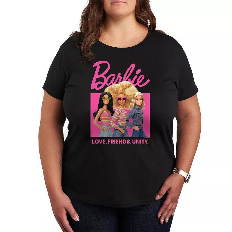 Plus Barbie® Love Friends Unity Graphic Tee, Women's, Size: 3XL, White Product Image