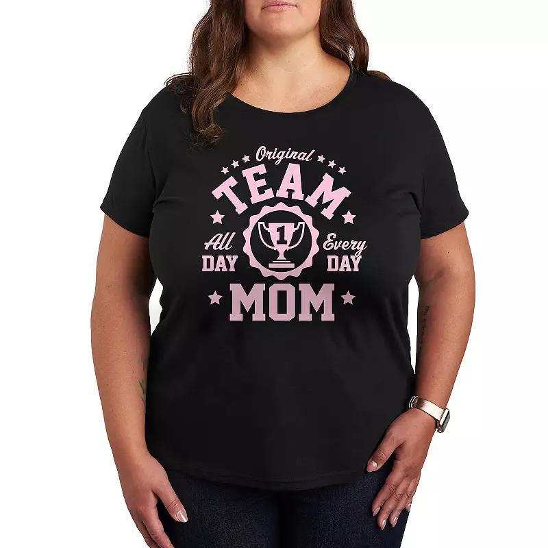 Plus Original Team Mom Graphic Tee, Womens Product Image