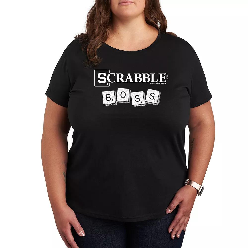 Plus Scrabble Scrabble Boss Graphic Tee by Hasbro, Women's, Size: 3XL, Black Product Image