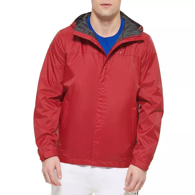 Big & Tall Tommy Hilfiger Hooded Rain Jacket, Mens Green Product Image