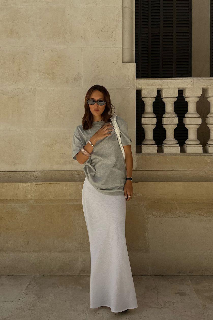 Linen A-line Maxi Skirt Product Image