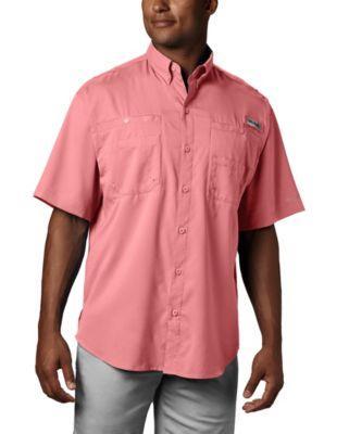 Men's Columbia PFG UPF 40 Tamiami™ II Short Sleeve Button-Down Shirt, Size: XL, Cool Gray Product Image