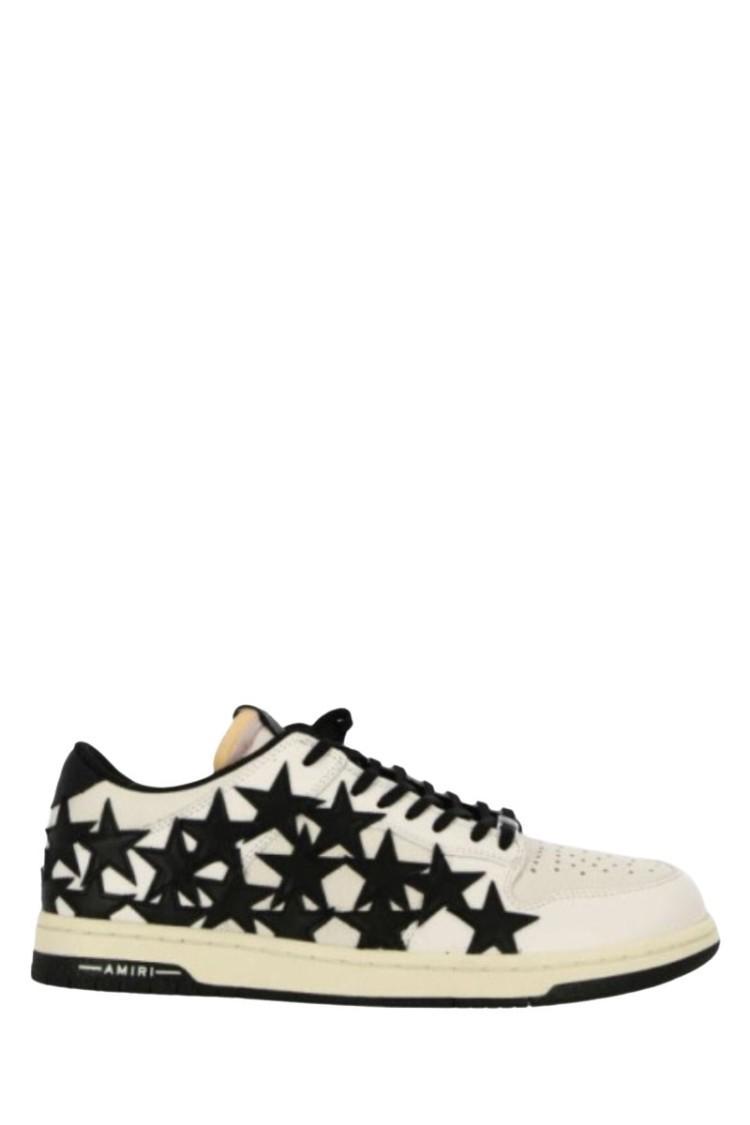 AMIRI Stars Brand-embossed Low-top Leather Trainers In Black Product Image