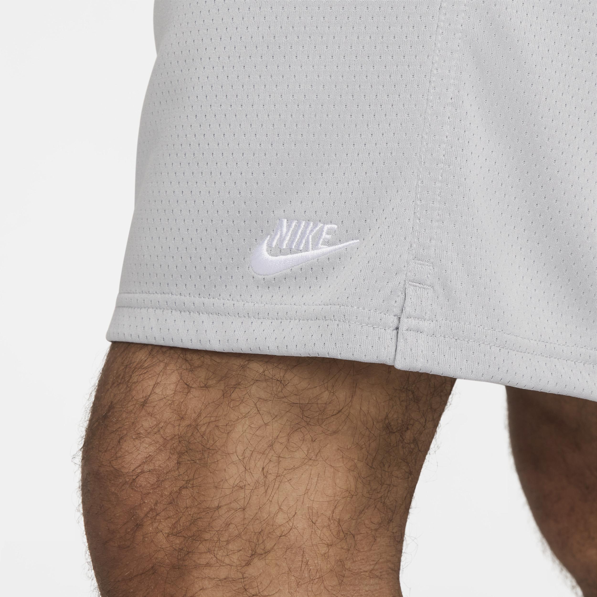 Nike Mens Nike Club Flow Mesh Shorts - Mens White/Light Smoke Grey Product Image