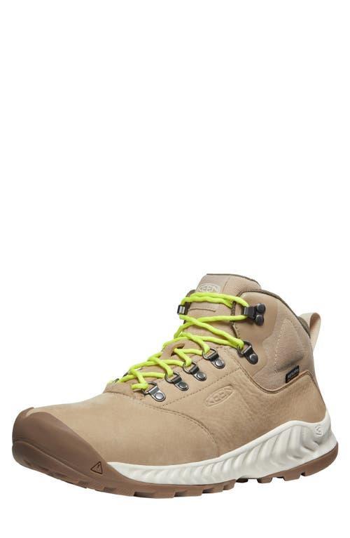 KEEN NXIS Explorer Mid Waterproof (Safari/Birch) Men's Boots Product Image