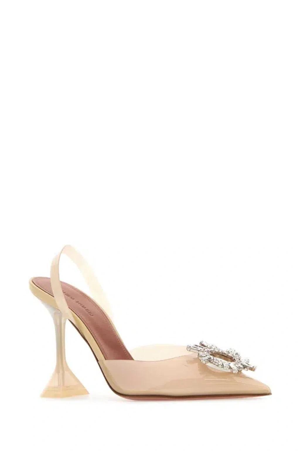 AMINA MUADDI Heeled Shoes In Beige Product Image