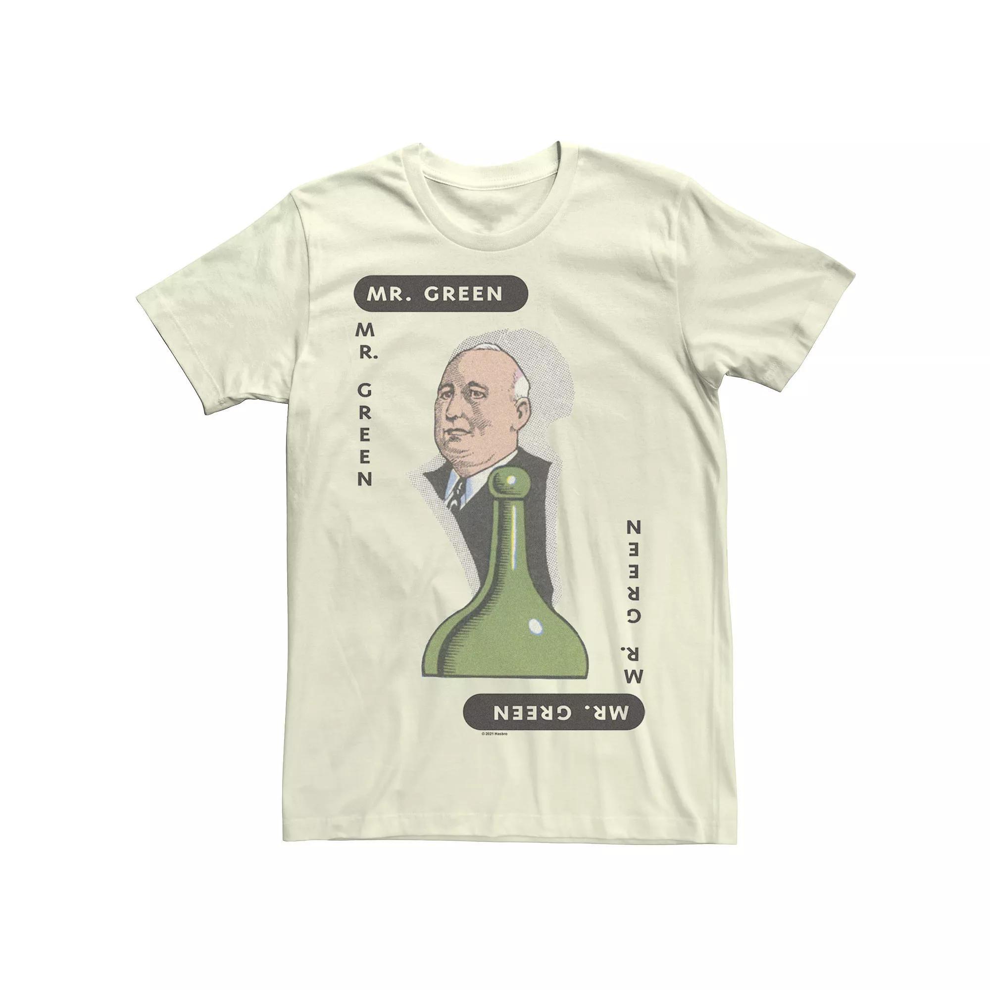 Men's Clue Mr. Green Classic Green Game Piece Tee, Size: Small, Natural Product Image