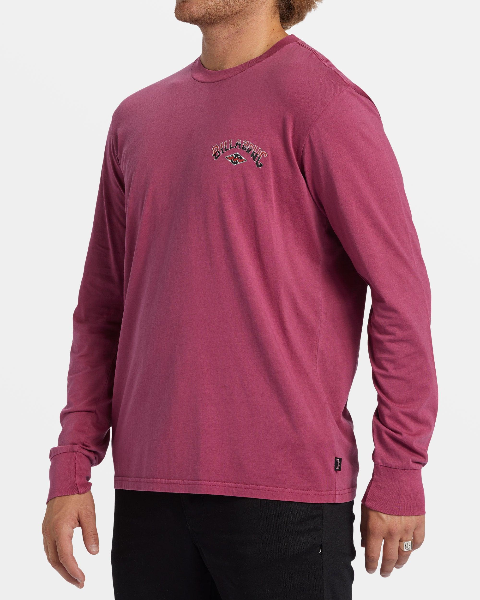 Arch Wash Long Sleeve T-shirt - Jam Male Product Image