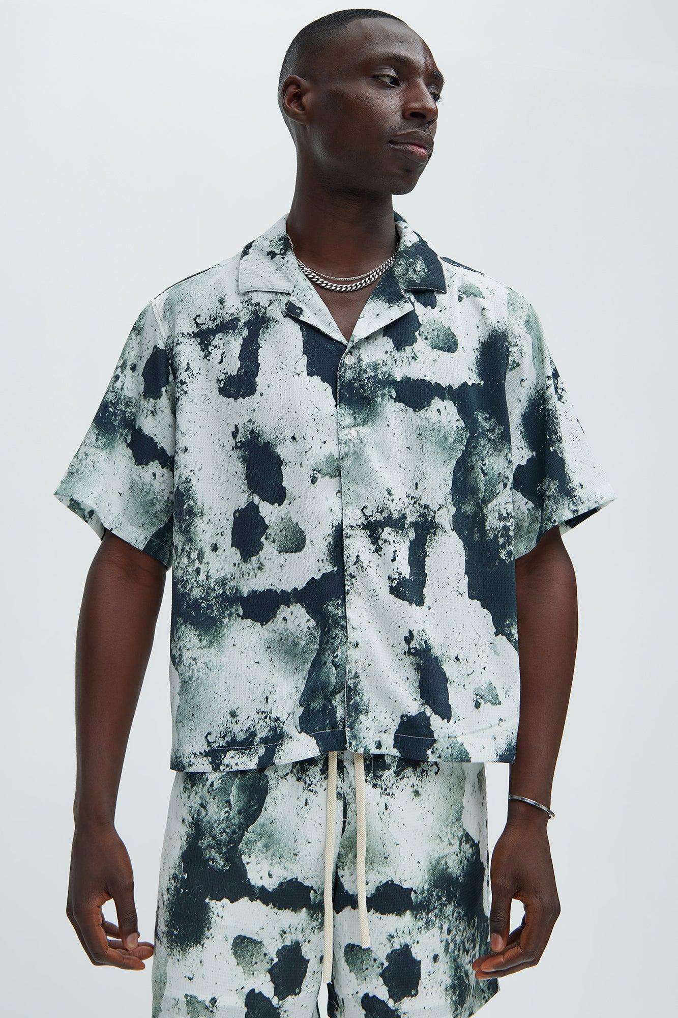 Blotter Textured Shirt - Black/combo Product Image