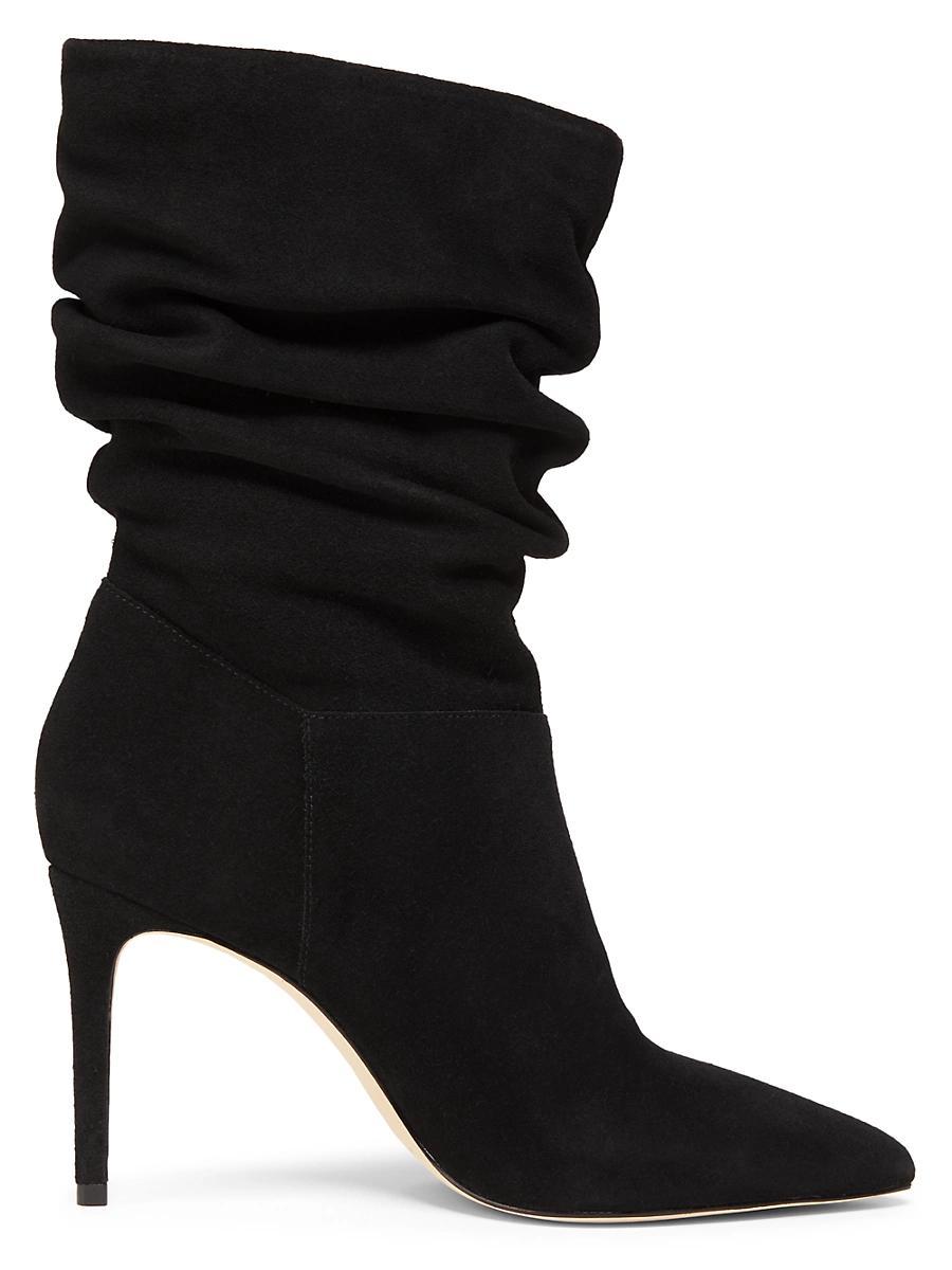 Womens 90MM Suede Slouch Shaft Boots Product Image