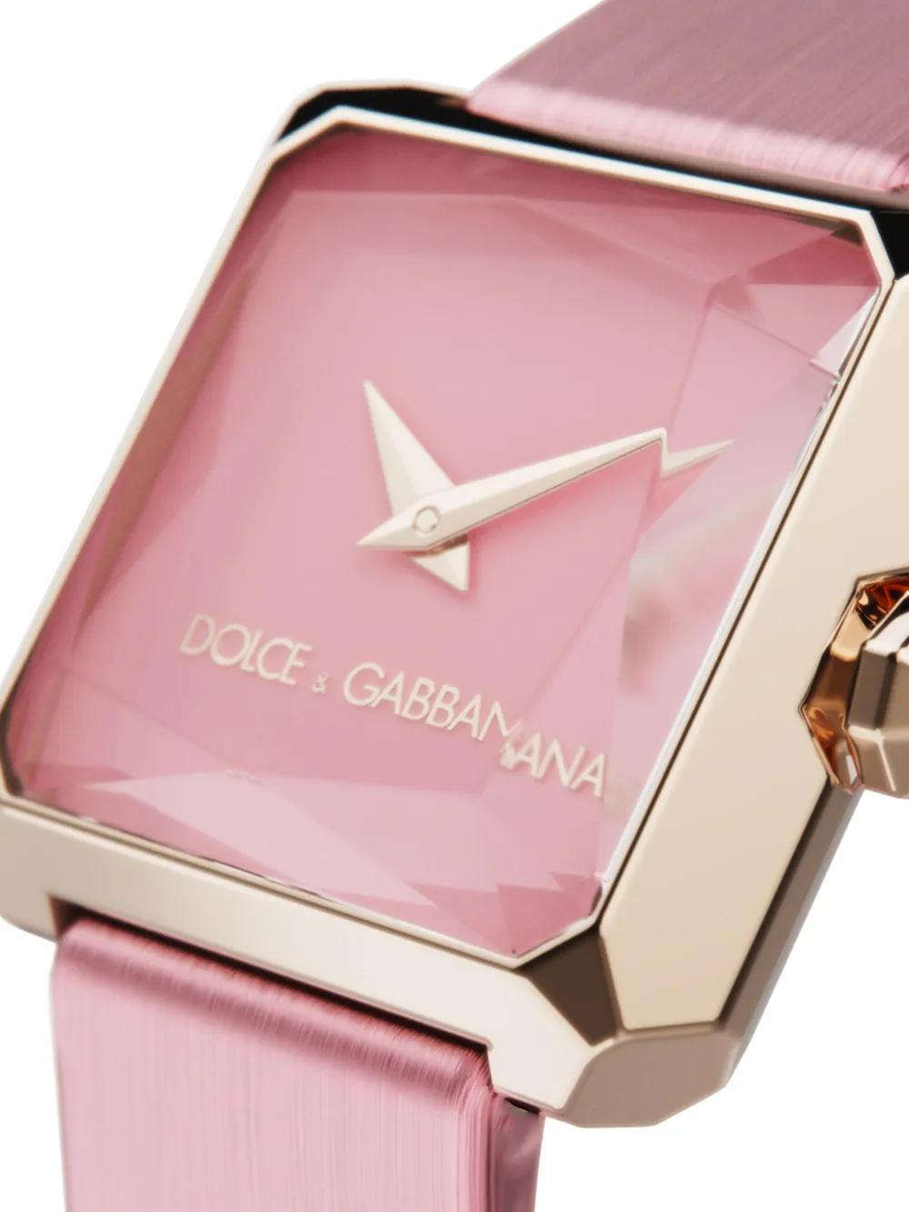 DOLCE & GABBANA Sofia Square-face 24mm Watch In Pink Product Image