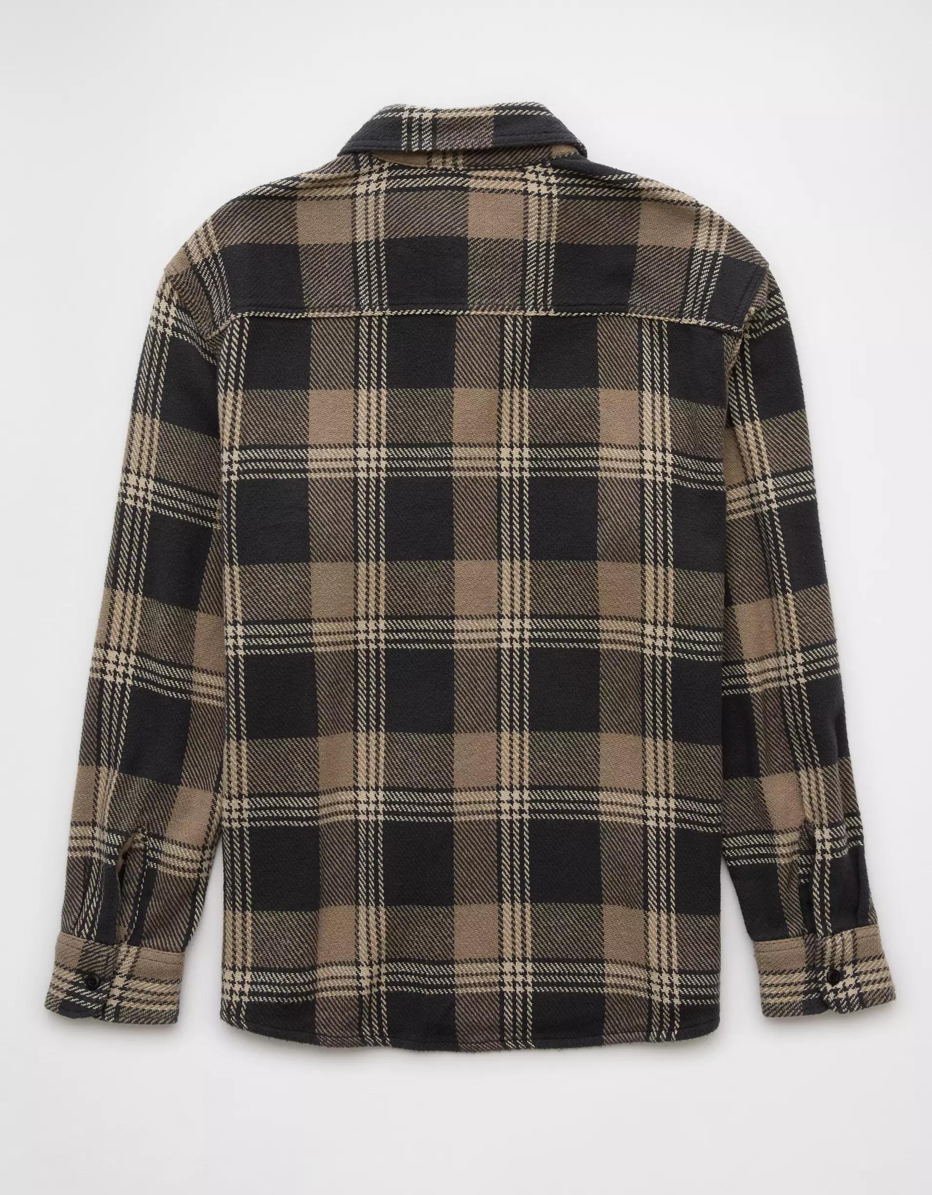 AE Textured Flannel Shirt Product Image