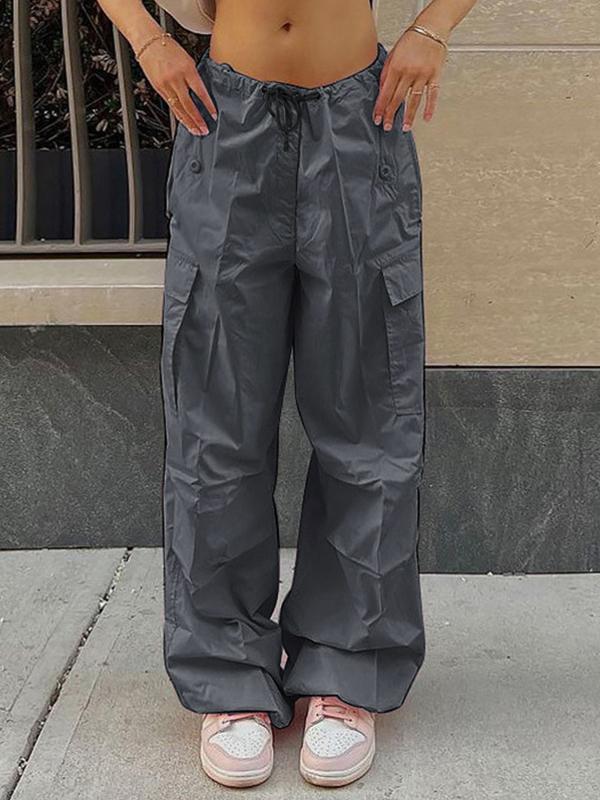 Drawstring Y2K Baggy Cargo Pants Product Image