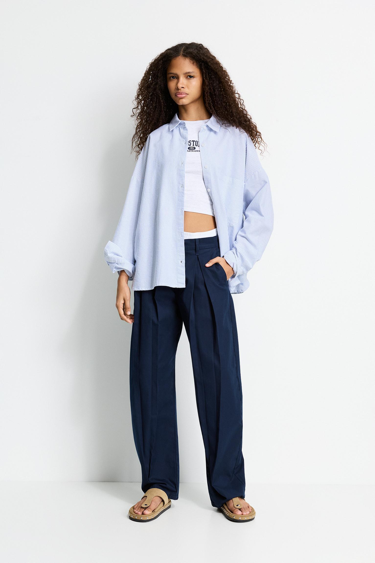 Striped shirt with pocket Product Image