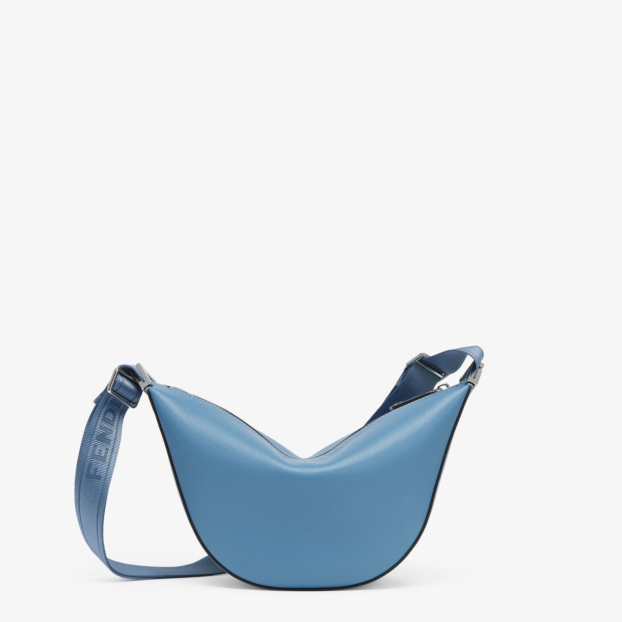 Fendi Roma Leather Fendi Melon SmallBlue leather bag Product Image