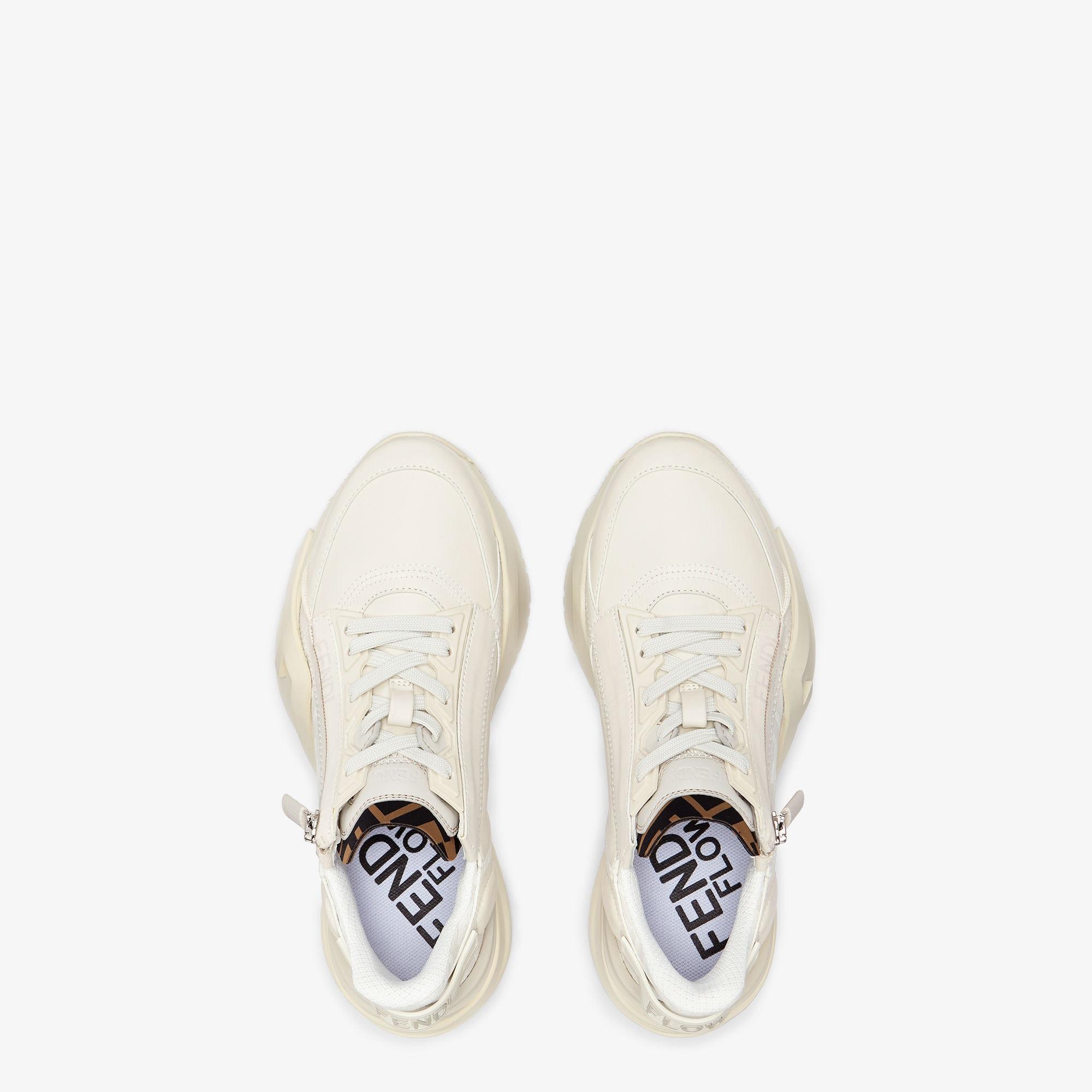 Fendi FlowWhite leather low-tops Product Image