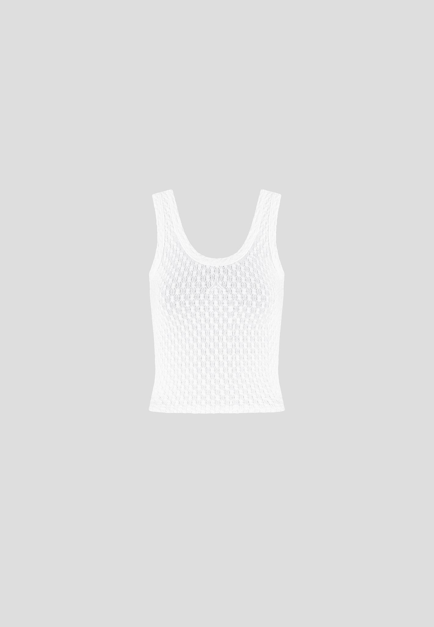 Limited Edition Eiffel Knitted Tank Top - White Female Product Image