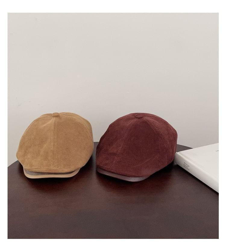 Plain Corduroy Newsboy Cap Product Image