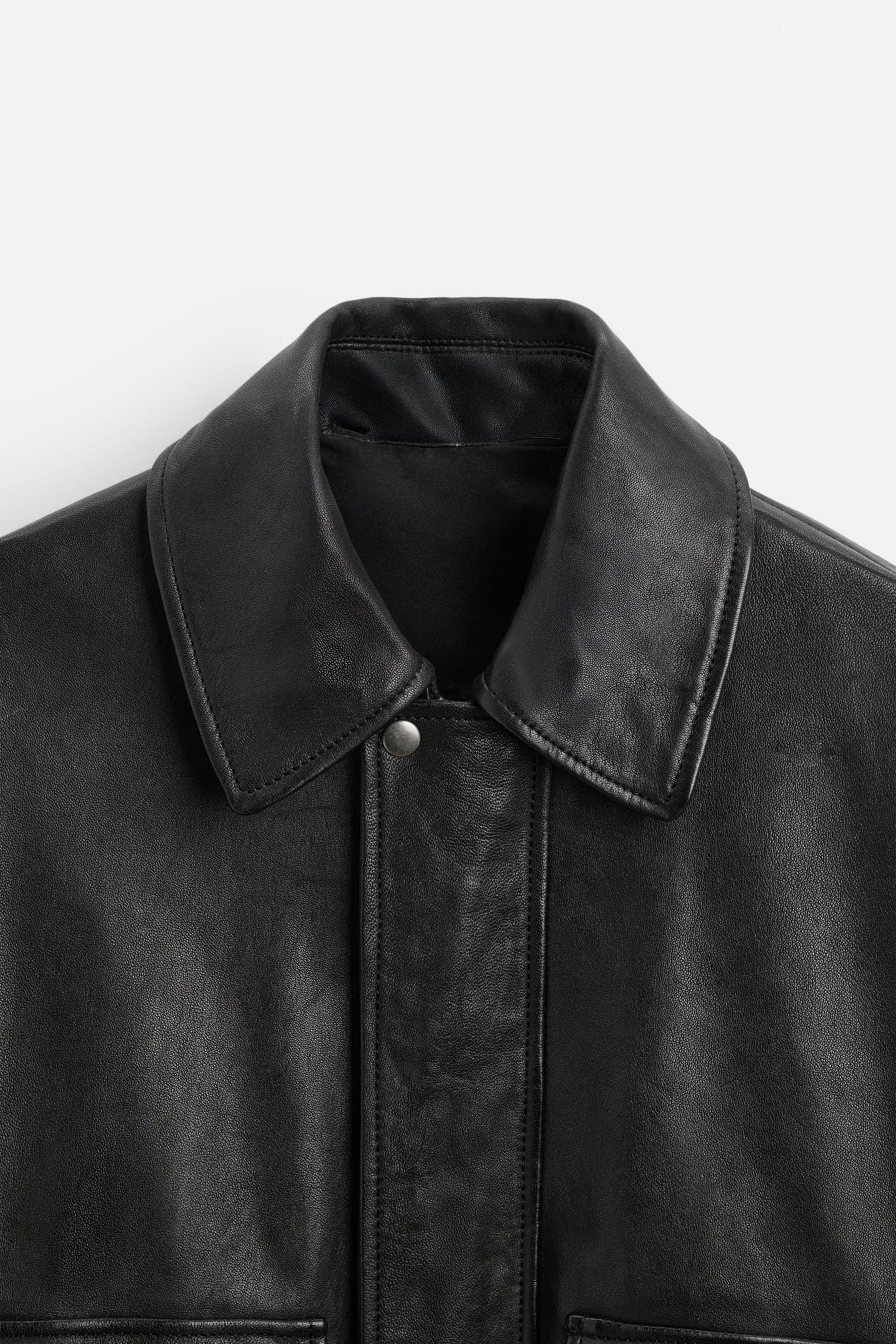 POCKET LEATHER JACKET Product Image