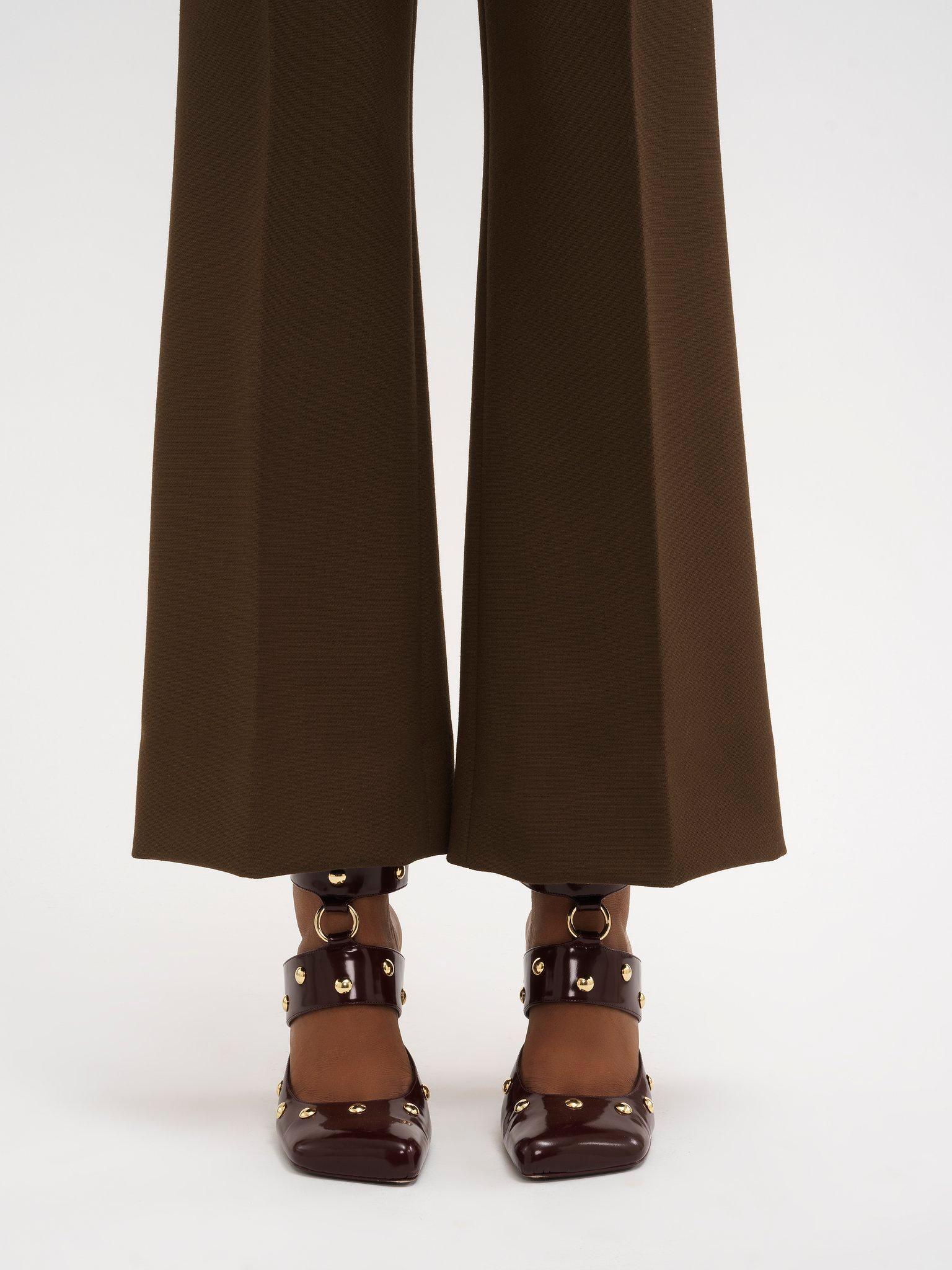 Cropped bootcut pants in cavalry wool Product Image