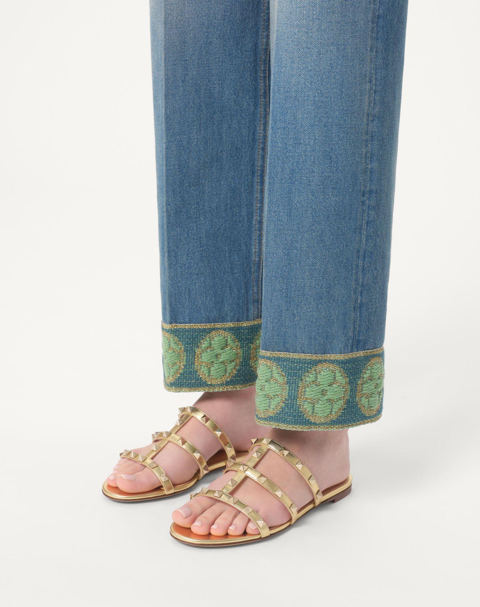 Rockstud Laminated Nappa Slide Sandal Product Image