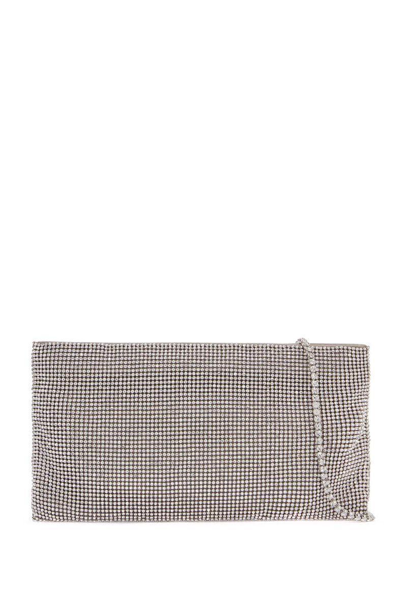 BENEDETTA BRUZZICHES Rhinestone-embellished Shoulder Bag In Silver Product Image