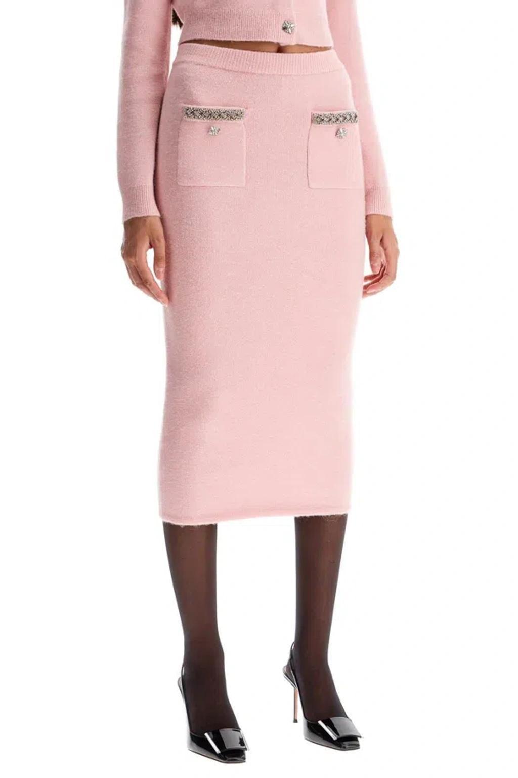 Knitted Midi Skirt In Seven In Rose Product Image