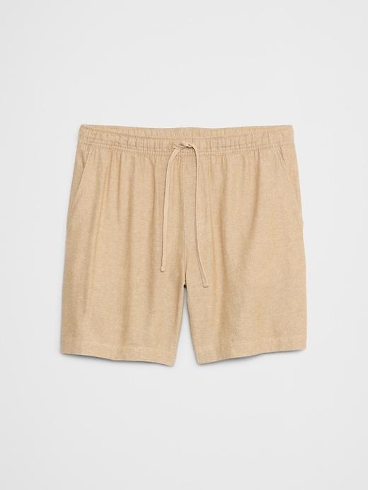 7" Linen-Blend Deck Short Product Image