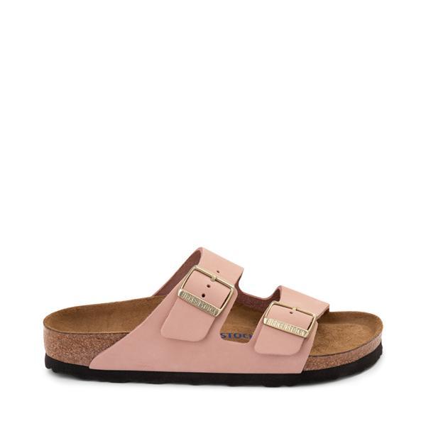 Birkenstock Arizona Soft Footbed - Nubuck Leather (Ecru) Women's Sandals Product Image