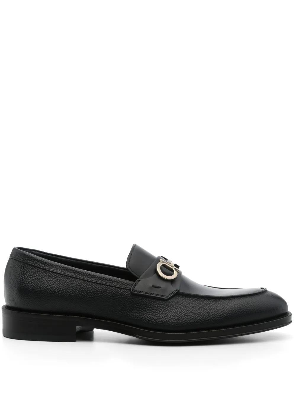 FERRAGAMO Gancini Loafers In Black Product Image