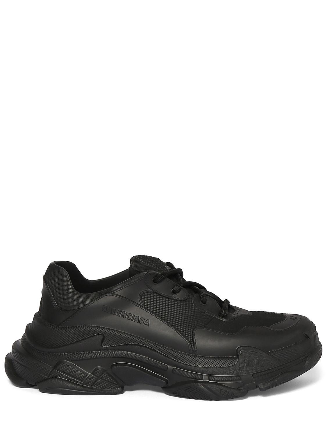 BALENCIAGA 60mm Triple S Mold Rubber Sneakers In Black Product Image