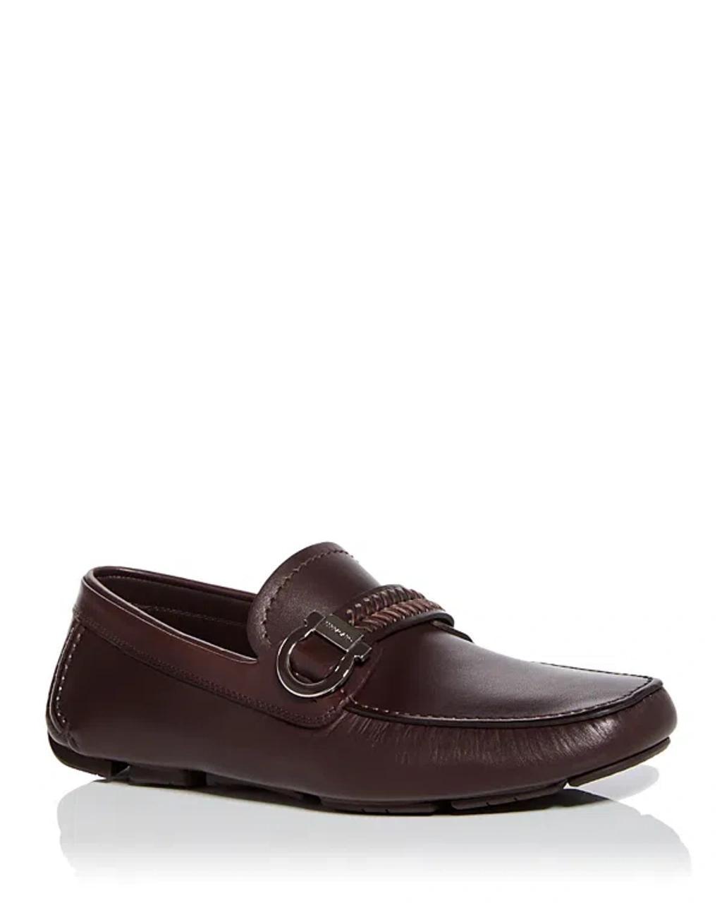 Ferragamo Mens Calipso Gancini Leather Loafers Product Image