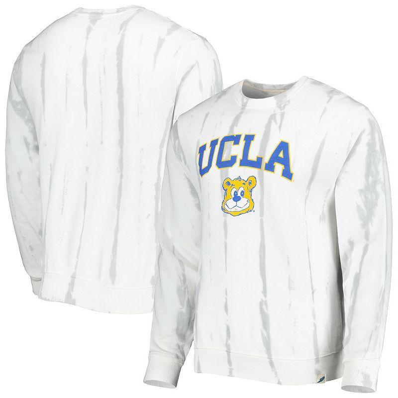 Men's League Collegiate Wear White/Silver UCLA Bruins Classic Arch Dye Terry Pullover Sweatshirt, Size: 2XL Product Image