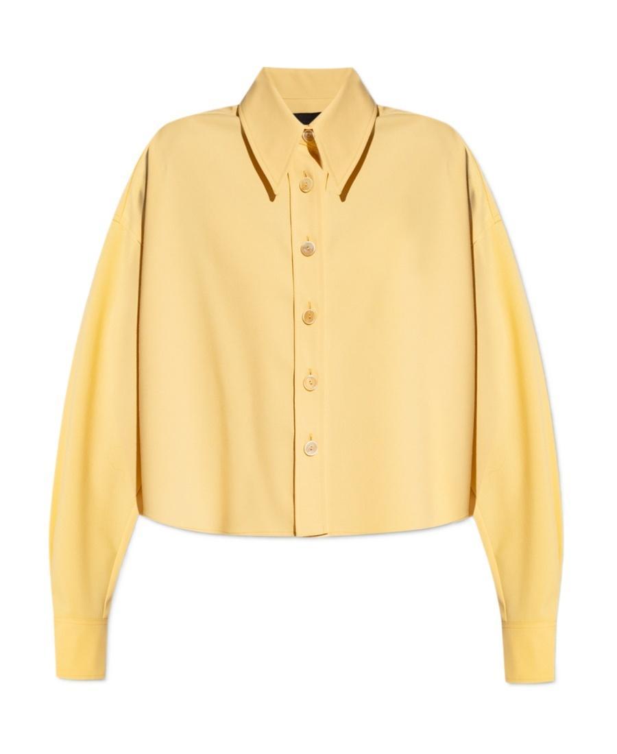 FABIANA FILIPPI Buttoned Cropped Shirt In Nude Product Image