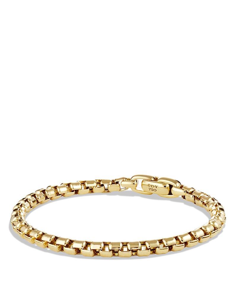 Mens Box Chain Bracelet in 18k Gold, 5mm Product Image