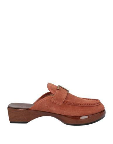 TOD'S Woman Mules & Clogs Brick Size 7 Leather In Red Product Image