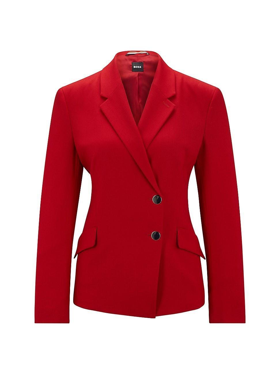 Womens Regular Fit Jacket in Wool Twill Product Image