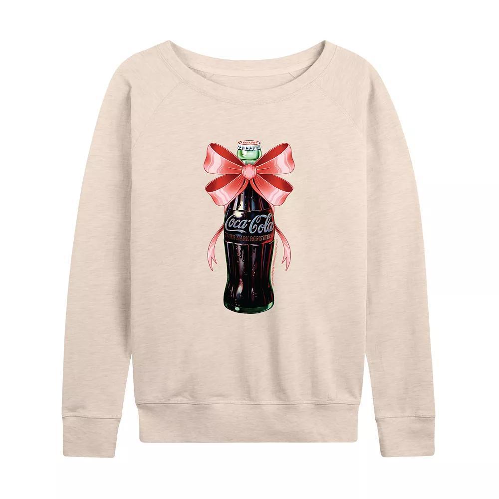 Women's Coca-Cola Bottle Bow French Terry Long Sleeve Tee,  Product Image