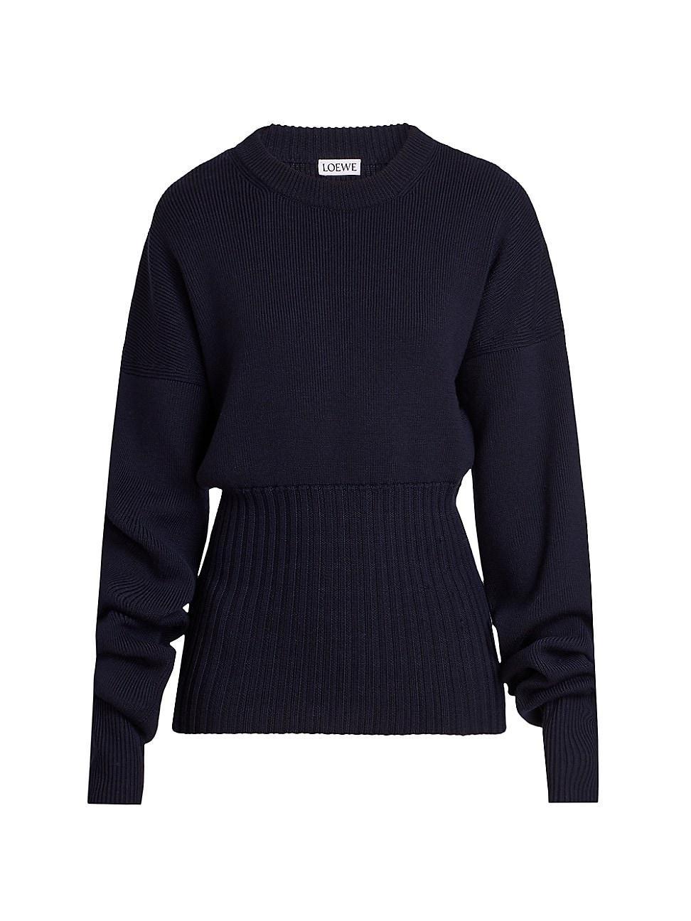 Womens Cinched Wool Sweater Product Image