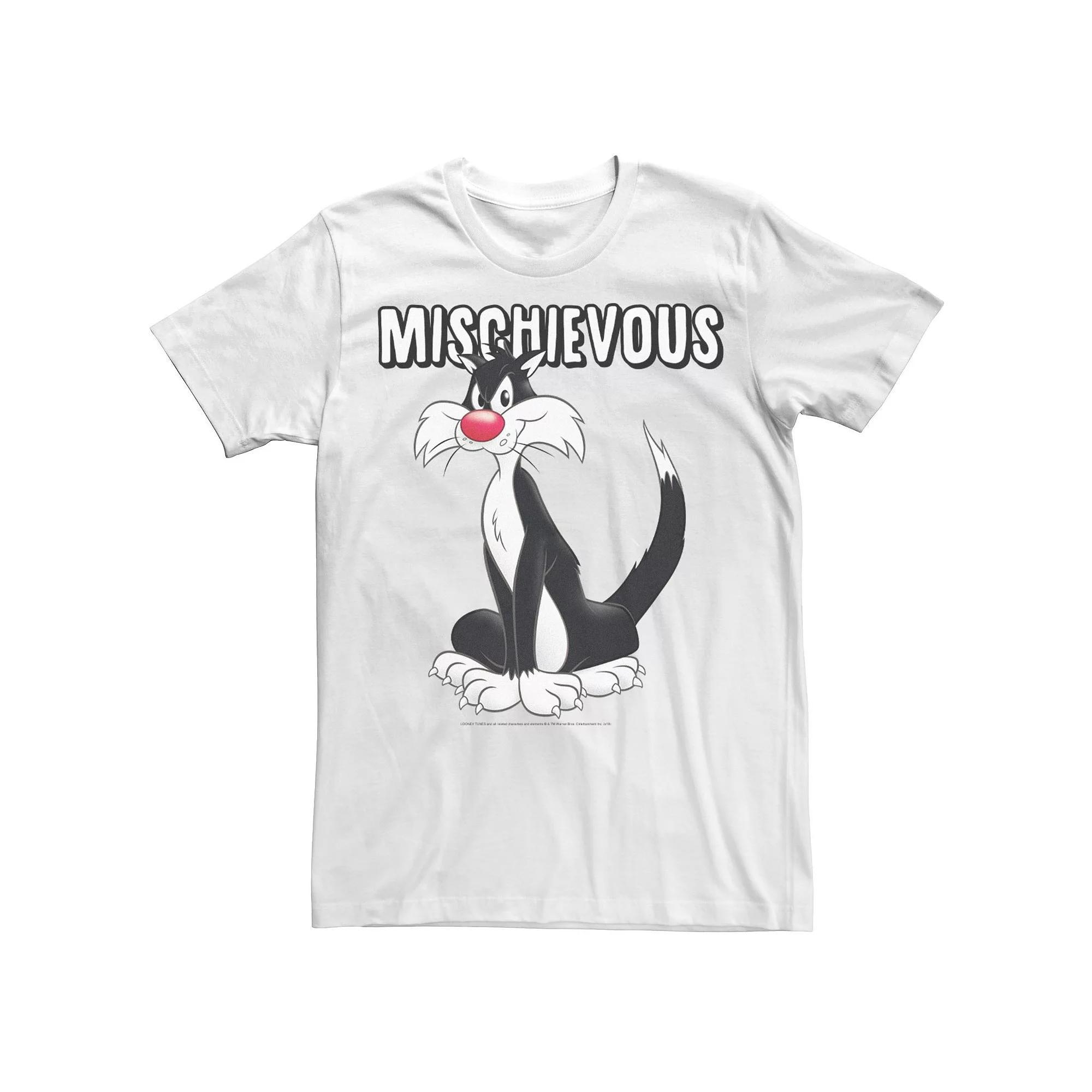 Men's Looney Tunes Sylvester Mischievous Portrait Tee, Size: Small, White Product Image