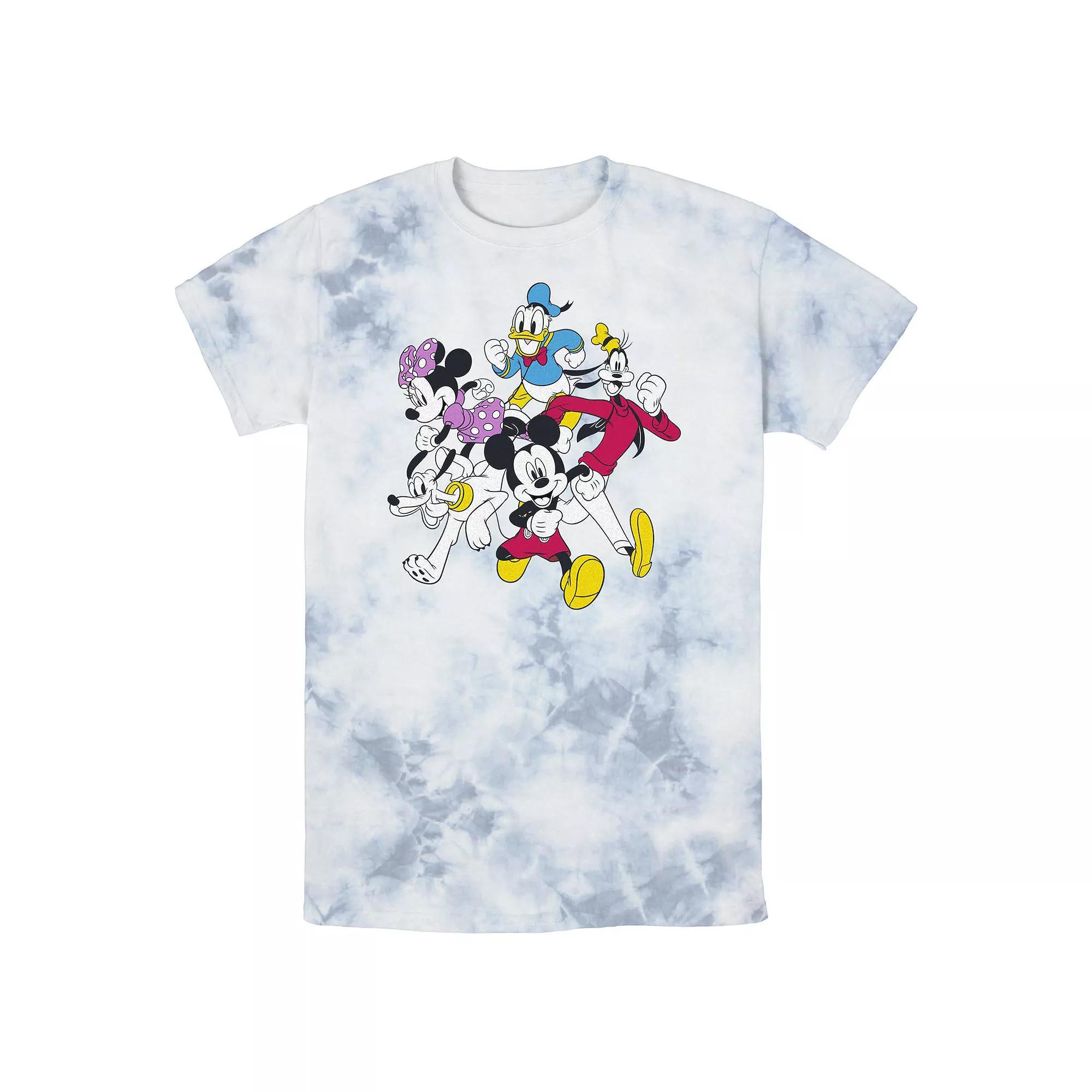 Men's Disney Mickey & Friends Group Shot Simple Bomabrd Wash Tee,  Product Image