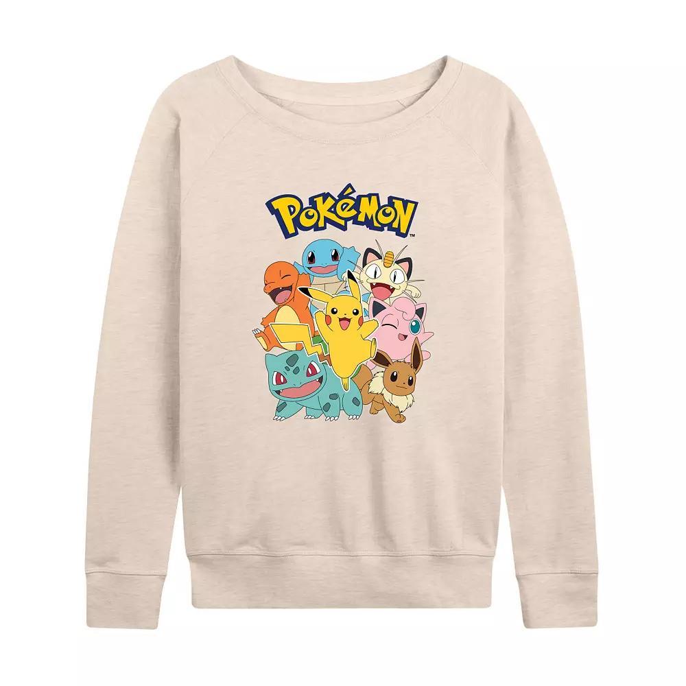 Women's Pokemon Character Group French Terry Long Sleeve Tee,  Product Image