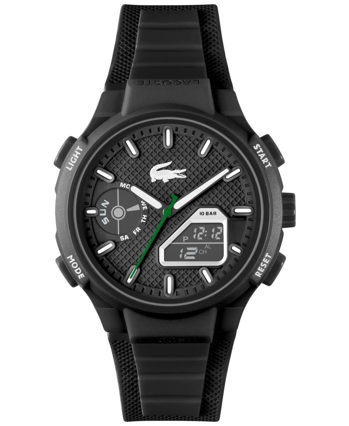 Lacoste Mens LC33 Ana-Digi Black Silicone Strap Watch Product Image