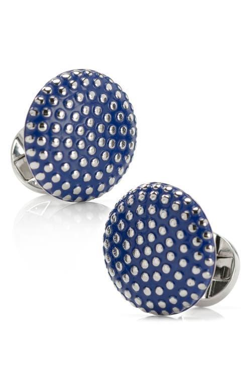 Mens Circle Dot Texture Enamel Cufflinks Product Image