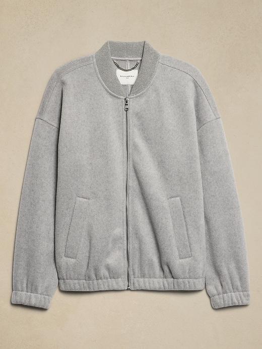 Knit Melton Bomber Jacket Product Image