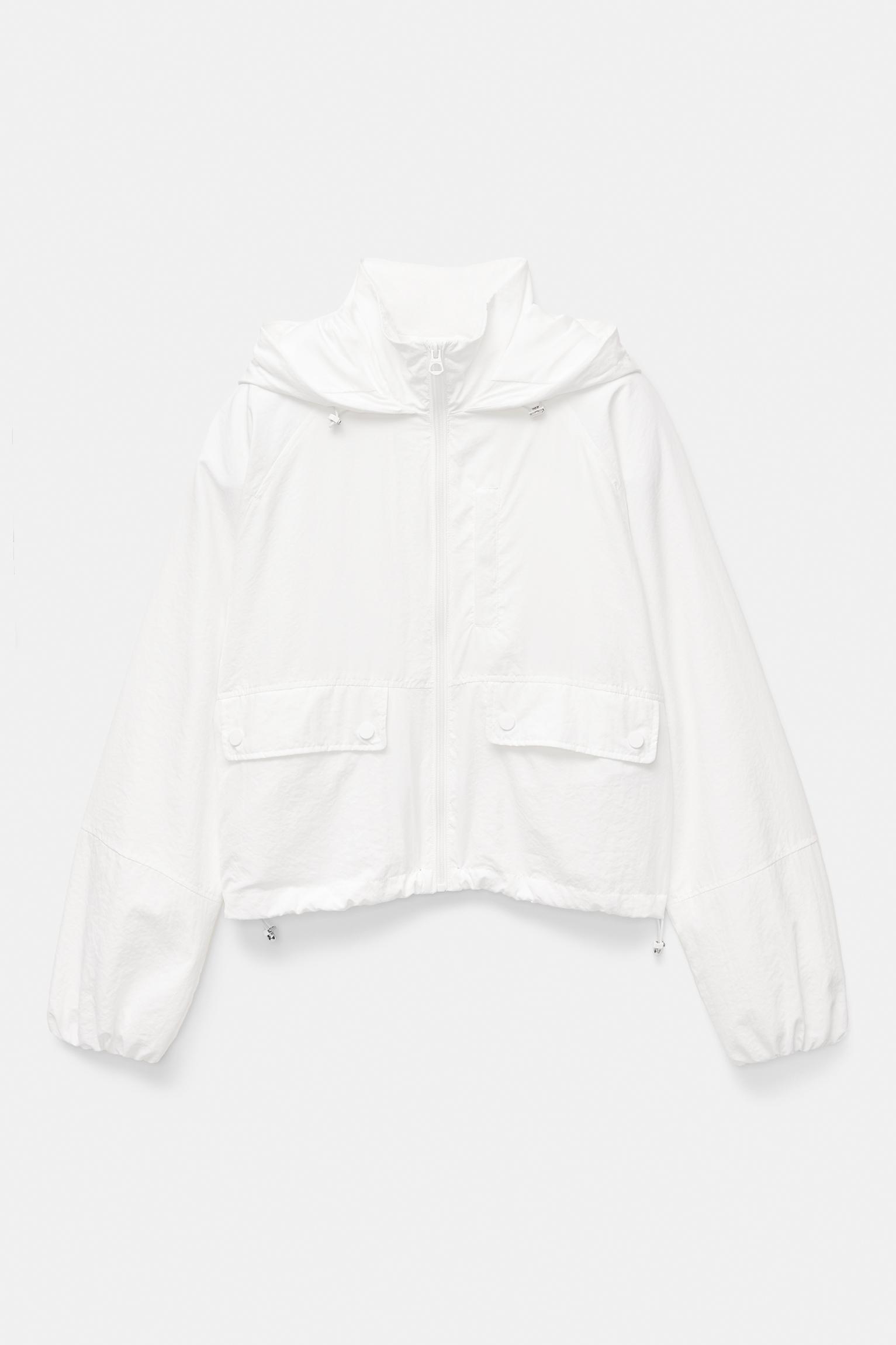 Short lightweight hooded jacket Product Image